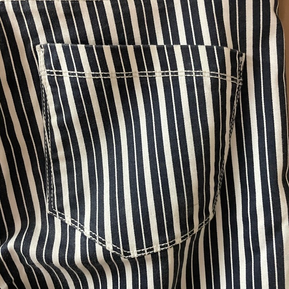 Bershka blue and white striped pants women’s size 8 - Picture 4 of 8